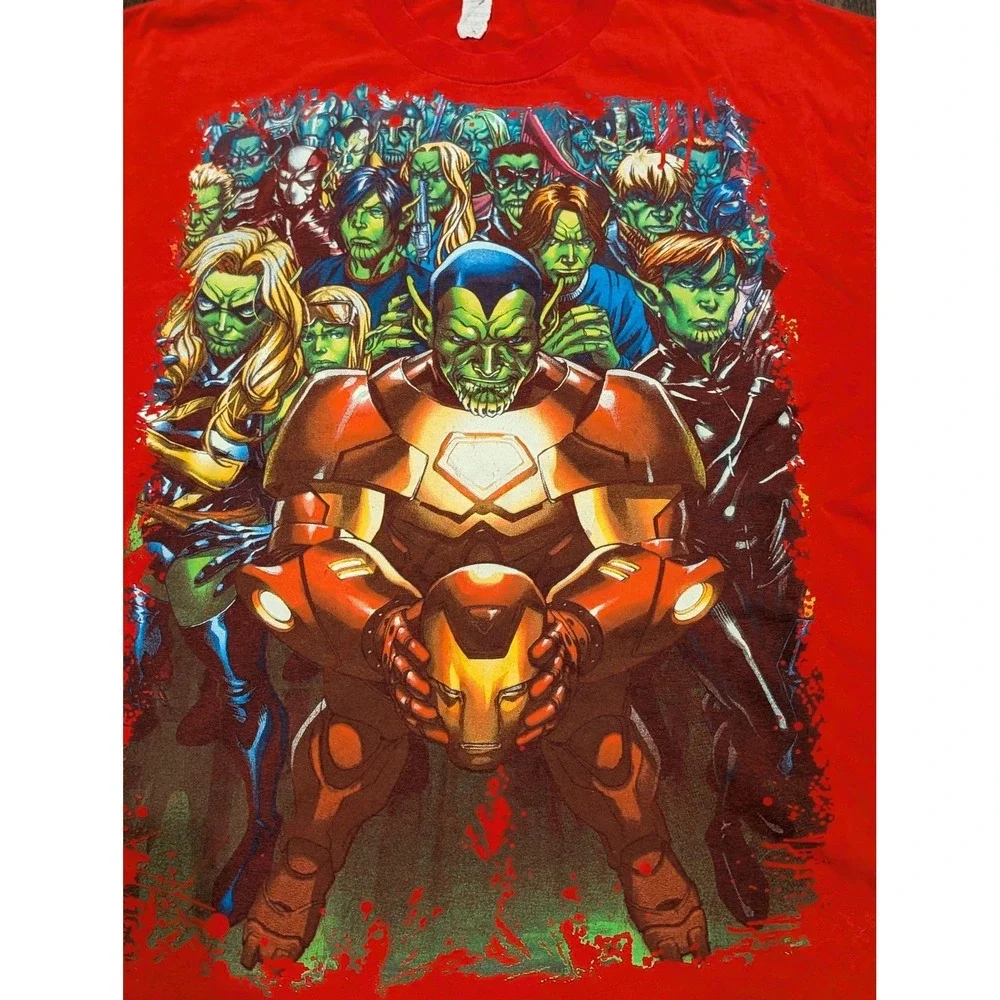Marvel Secret Invasion Skrulls Iron Man Shirt Mens XL Red Mad Engine Graphic Tee - Picture 2 of 8